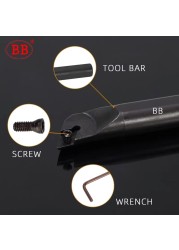 BB SDXCR SDUCR Lathe Screw Punch Bar S10K S12M Internal Turning HSS C08K DCMT Carbide Alloy Steel Tool Holder 0902 1102 16T3