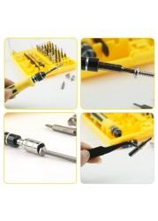 Precision Magnetic Screwdriver Set, 45 in 1, Tools With Tweezers