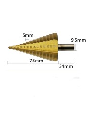 High Speed ​​Steel Step Drill Bit For Metal Wood Hole Cutter HSS Titanium Coated Drill Big Size Power Tools 4-32mm 4-42mm