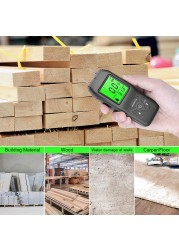 Professional Two Pins Digital Wood Moisture Meter LCD Display Paper Moisture Tester Furniture Tool Portable Timber Hygrometer Detector