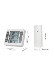 LCD Digital Thermometer Thermometer Weather Station Indoor Outdoor + Wireless Transmitter With C/F Max Min Value Display