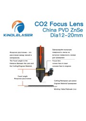 Kindleliser China CO2 ZnSe Focus Lens Dia.12/15/18/19.05/20mm FL38.1/50.8/63.5/101.6/127mm For Laser Engraving Cutting Machine