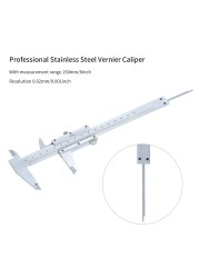 KKMOON 0-150mm Professional Stainless Steel Vernier Caliper Measuring Tool Sliding Scale Ruler Micrometer