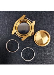 40mm NH35 NH36 Case Sapphire Glass 904L Stainless Steel Watch Bezel Adjustment Fits NH35/NH36/ETA2824 Movement