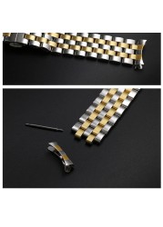 18 19 20 21 22mm 24 26mm Watch Band Flat Curved End Stainless Steel Watchband Butterfly Buckle Replacement Watch Strap Bracelet