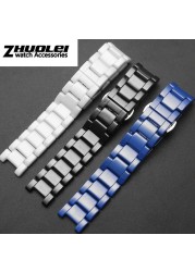 High quality ceramic bracelet for GC watches, ceramic serrated bracelet, fashion