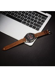 Leather Watchband Black Dark Brown Oil Wax Leather Italian Watch Strap 18mm 20mm 22mm Quick Release Handmade Cowhide Watch Strap