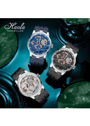 Haofa Carrousel Luxury Mechanical Wristwatch for Men Power Band Sapphire 80 Watch Men Rotation Sapphire 2021