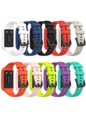 Silicone strap bracelet Huawei Band 6 / Honor Band 6 watchband bracelet de montre korea de reloj pasek do zegarka silica gel