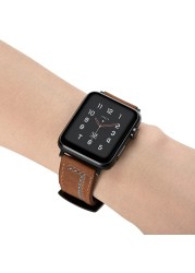 leather strap for apple watch band 45mm/41mm 44mm/40mm 42mm/38mm korea bracelet watchband strap iwatch series 4 3 5 se 6 7