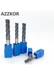 Lengthen Hrc50 Corner Roughing Alloy Coating Tungsten Steel Tools 100L Cnc Maching Top Milling Cutter Kit Milling 4F Endmil