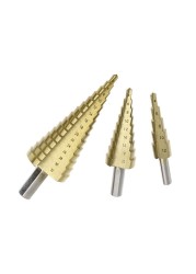 4 -32mm HSS Titanium Coated Metal Hex Core Drill Bits High Speed ​​Steel Step Drill Bit Set Cone Hole Wood Cutter Metric Taper