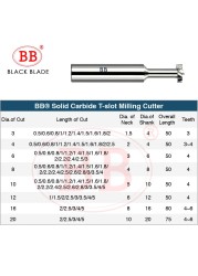 BB-قاطع تفريز بفتحة T ، أداة CNC ، معدن الفولاذ ، النحاس ، 3 مللي متر ، 4 مللي متر ، 6 مللي متر ، 8 مللي متر ، 10 مللي متر ، 12 مللي متر