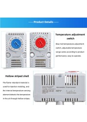خزانة صغيرة ترموستات KTO011 KTS011 XTS211 XTO211 عادة مفتوحة/مغلقة عادة تحكم في درجة الحرارة الميكانيكية المدمجة