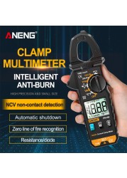 ANENG PN100 Clamp Meter 1mA Precision Small Digital AC/DC Decoder Multicurrent Resistance Frequency Tester Meter