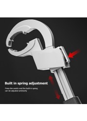 Universal Multi-function Adjustable Wrench Sink Bathroom Spanner Aluminum Alloy Open Wrench Board Repair Tools