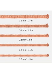 10pcs Mechanical Welding Wire Welding Remover Filament Wire 1.0/1.5/2.0/2.5/3.0/3.5/4.0mm Width 1.5m Length desolding Braid BGA Tool