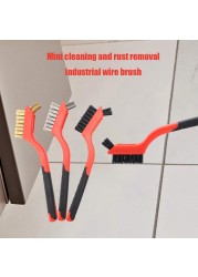 3pcs Wire Brush Set Steel Metal Brass Nylon Cleaning Polishing Rust Brush Metal Cleaning Grinder Fitter Machine Cleaner