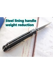 Sitivien ST128 Real D2 Steel Ball Bearing Thumb Open Folding G10 Camping Hunting Kitchen Survival Outdoor EDC Tool Utility Knife