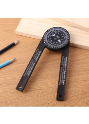 Woodworking Scale Mitre Saw Protractor Angle Level with Marking Pencil Carpenter Angle Finder Measuring Ruler Meter Gauge Tools