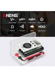 ANENG AN101 LCD جيب رقمي متعدد الخلفية التيار المتناوب/تيار مستمر التلقائي المحمولة الفولتميتر مقياس التيار الكهربائي أوم فاحص