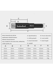 6/8/10/12/14mm Vacuum Brass Diamond Dry Drill Bits Hollow Saw Blade Cutter for Glass Granite Ceramic Marble