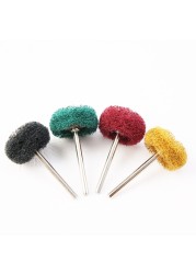 40pcs Scouring Brush Nylon Brush Abrasive Brush Fiber Grinding Sanding Head Buffing Polishing Wheel For Dremel Tools Accessories