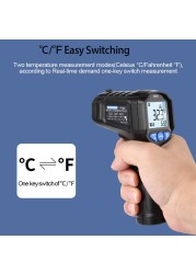 Peaktool PT380 Digital Non-Contact Infrared Thermometer High Accuracy Thermometer Thermometer Data Hold LCD Backlight C/F