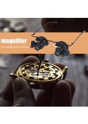 Third Eye Helmet Hand Helmet Magnifying Handheld Magnifier Glasses Loupes LED 20X Magnifying Glasses for Jewelry Repair