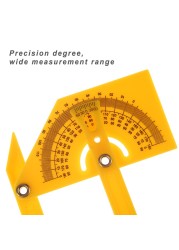 Plastic Angle Measuring Tool Protractor 0-180 Degree Angle Ruler Woodworking Measuring Tools Rotary Measuring Ruler