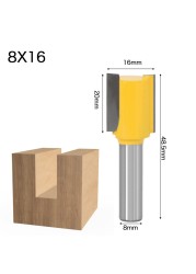 8 مللي متر عرقوب مزدوجة فلوت مستقيم راوتر بت النجارة نمط قاطعة المطحنة 4-الخيار القطر-6 | 10 | 12 | 16 مللي متر