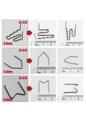 1500pcs Repai Bumper Assorted Hot Staples 0.6mm 0.8mm Standard Flat Wave Plastic Fender Repair Welding Wire Solder Clips