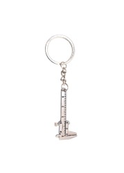 1pc Mini Portable Zinc Alloy Vernier Caliper Key Chain Simulation Measuring Tools Fashion Bag Decoration Keyring