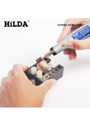 HILDA 18V Engraving Pen Mini Drill Rotary Tool with Grinding Accessories Set Multifunction Mini Engraving Pen for Dremel Tools