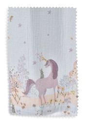 Unicorn Waffle Eyelet Blackout Curtains