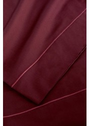 Collection Luxe 300 Thread Count 100% Cotton Sateen Duvet Cover And Pillowcase Set Satin Stitch