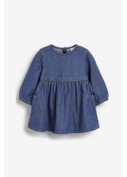 Baby Long Sleeved Denim Dress (0mths-2yrs)