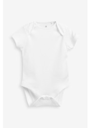 5 Pack Plain Short Sleeve Baby Bodysuits (0mths-3yrs)