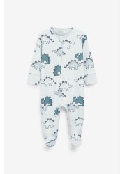 2 Pack Zip Baby Sleepsuits (0mths-3yrs)