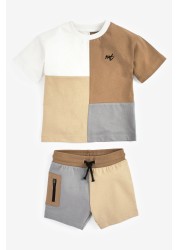 Oversized Colourblock T-Shirt and Short Set (3mths-7yrs)