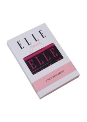 ELLE Pink Logo Deep Elastic Briefs 3 Pack