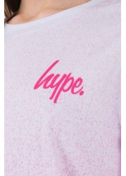 Hype. Girls Pink Speckle Fade Script Short Pyjamas