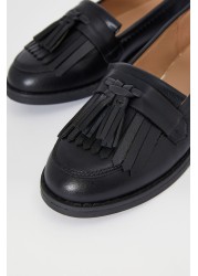 Lipsy Leather Tassel School Loafer Flat Shoe(Older)