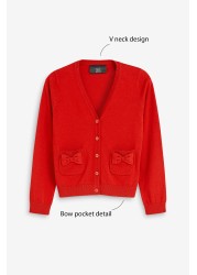 Bow Pocket School Cardigan (3-16yrs)