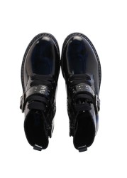 Start-Rite Icon Black Patent Leather Zip-Up Boots