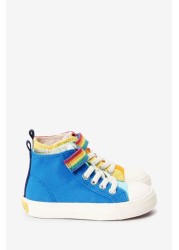 Little Bird Multicoloured Rainbow Canvas High Trainers