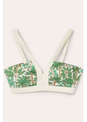 Boden Green Corsica V-neck Bikini Top