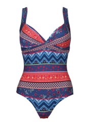 Pour Moi Soleil Twist Front Lightly Padded Non Wired Control Swimsuit