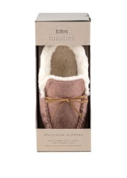 Totes Ladies Felt Moccasin Slippers