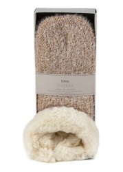 Totes Ladies Knitted Textured Bootie Slippers